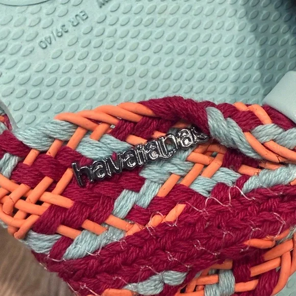 NWOT Havaianas You St Tropez Woven Sandals Flip Flops W7/8 Euro 39/40 - Picture 5 of 7